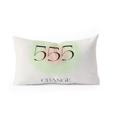 Bohomadic.Studio Angel Number 555 Change Oblong Throw Pillow