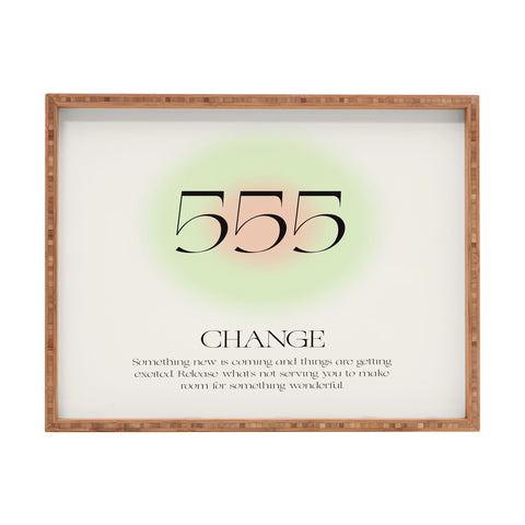 Bohomadic.Studio Angel Number 555 Change Rectangular Tray