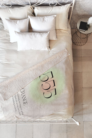 Bohomadic.Studio Angel Number 555 Change Fleece Throw Blanket