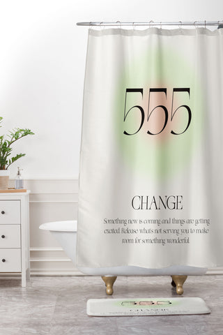 Bohomadic.Studio Angel Number 555 Change Shower Curtain And Mat
