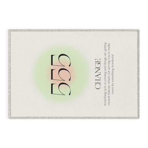 Bohomadic.Studio Angel Number 555 Change Outdoor Rug