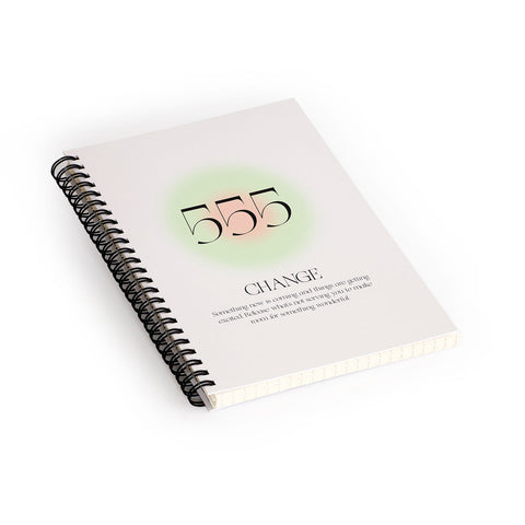 Bohomadic.Studio Angel Number 555 Change Spiral Notebook