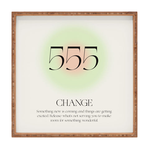Bohomadic.Studio Angel Number 555 Change Square Tray