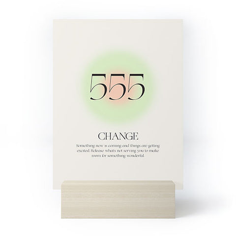 Bohomadic.Studio Angel Number 555 Change Mini Art Print