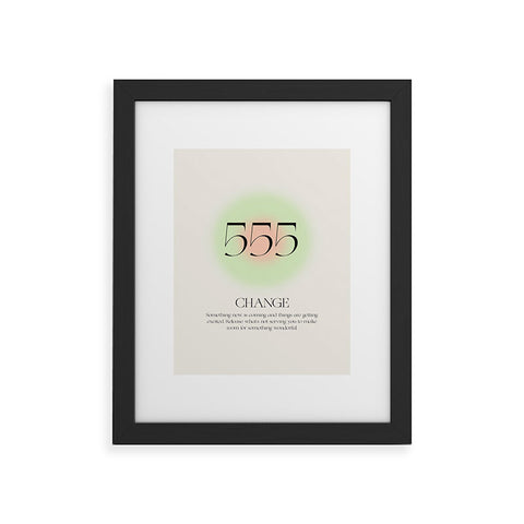 Bohomadic.Studio Angel Number 555 Change Framed Art Print