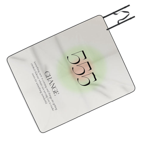 Bohomadic.Studio Angel Number 555 Change Picnic Blanket