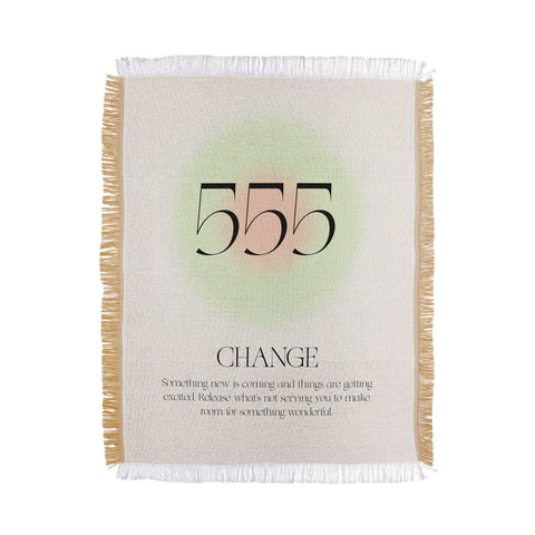 Bohomadic.Studio Angel Number 555 Change Throw Blanket