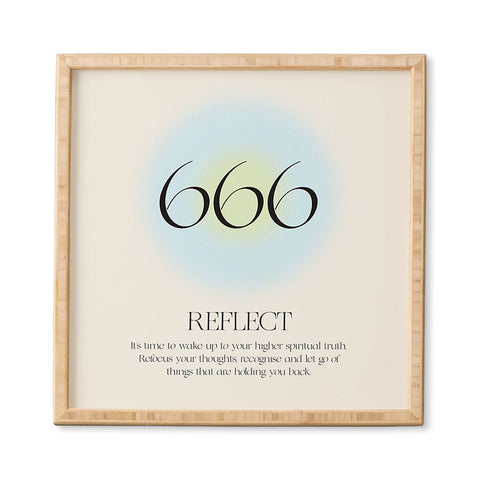 Bohomadic.Studio Angel Number 666 Reflect Framed Wall Art