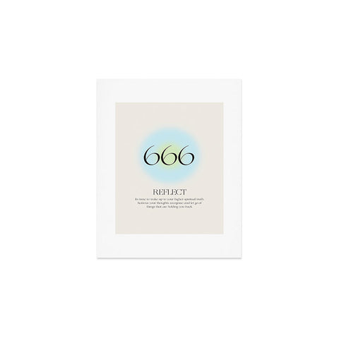 Bohomadic.Studio Angel Number 666 Reflect Art Print