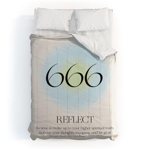 Bohomadic.Studio Angel Number 666 Reflect Comforter