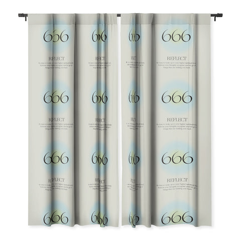 Bohomadic.Studio Angel Number 666 Reflect Blackout Window Curtain