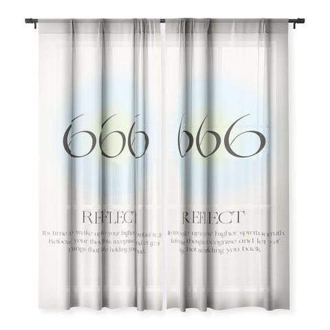 Bohomadic.Studio Angel Number 666 Reflect Sheer Non Repeat