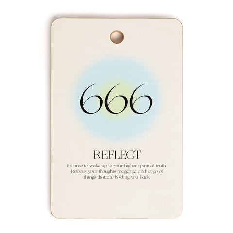 Bohomadic.Studio Angel Number 666 Reflect Cutting Board Rectangle