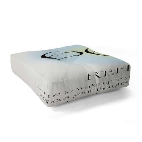Bohomadic.Studio Angel Number 666 Reflect Floor Pillow Square