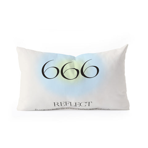 Bohomadic.Studio Angel Number 666 Reflect Oblong Throw Pillow
