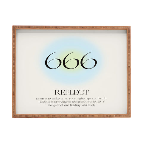 Bohomadic.Studio Angel Number 666 Reflect Rectangular Tray
