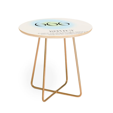 Bohomadic.Studio Angel Number 666 Reflect Round Side Table
