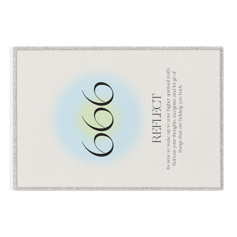 Bohomadic.Studio Angel Number 666 Reflect Outdoor Rug