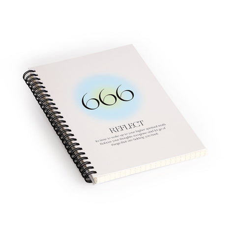 Bohomadic.Studio Angel Number 666 Reflect Spiral Notebook