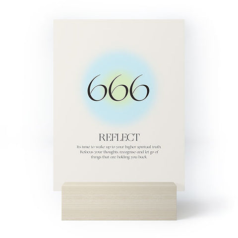 Bohomadic.Studio Angel Number 666 Reflect Mini Art Print