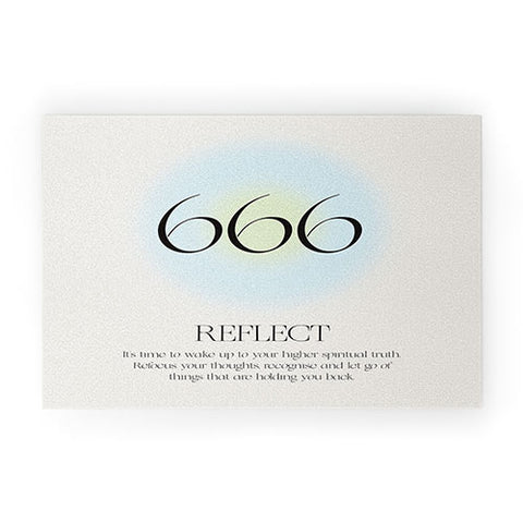 Bohomadic.Studio Angel Number 666 Reflect Welcome Mat