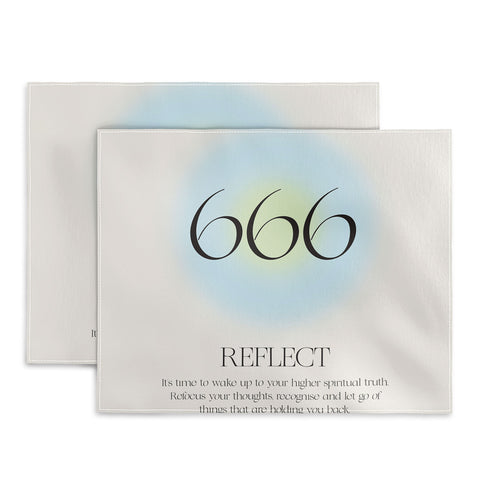 Bohomadic.Studio Angel Number 666 Reflect Placemat