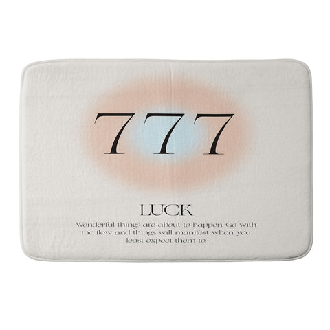 Bohomadic.Studio Angel Number 777 Luck Memory Foam Bath Mat