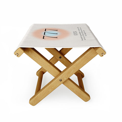 Bohomadic.Studio Angel Number 777 Luck Folding Stool
