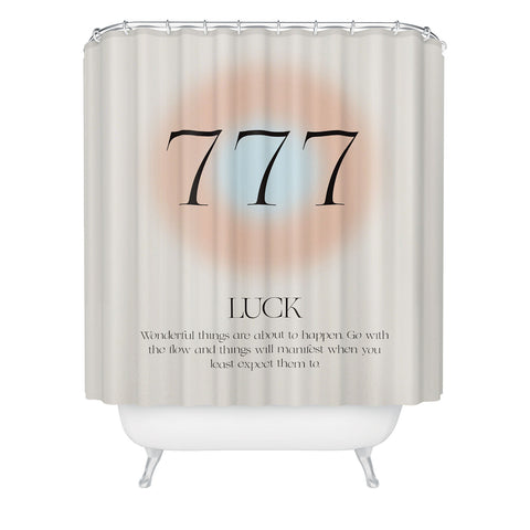 Bohomadic.Studio Angel Number 777 Luck Shower Curtain