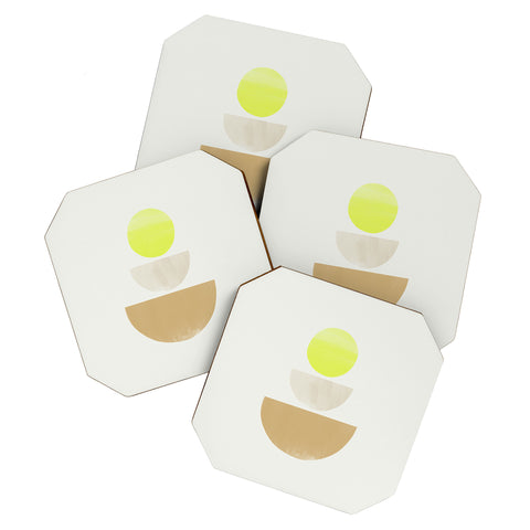 Bohomadic.Studio Balancing Shapes NO1 Neon Coaster Set