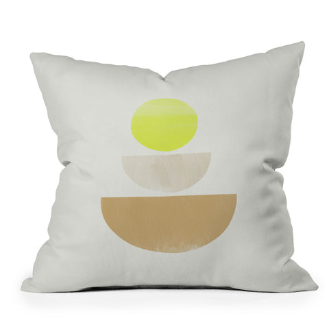 Bohomadic.Studio Balancing Shapes NO1 Neon Outdoor Throw Pillow