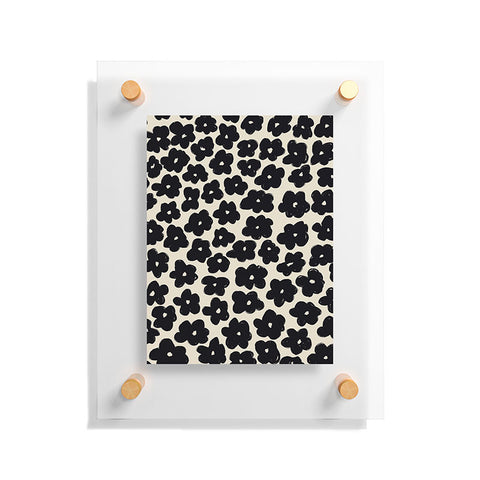 Bohomadic.Studio Black and White Daisy Pattern Floating Acrylic Print