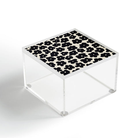 Bohomadic.Studio Black and White Daisy Pattern Acrylic Box
