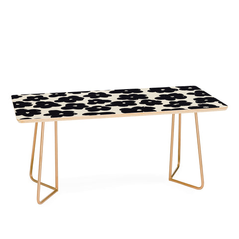 Bohomadic.Studio Black and White Daisy Pattern Coffee Table