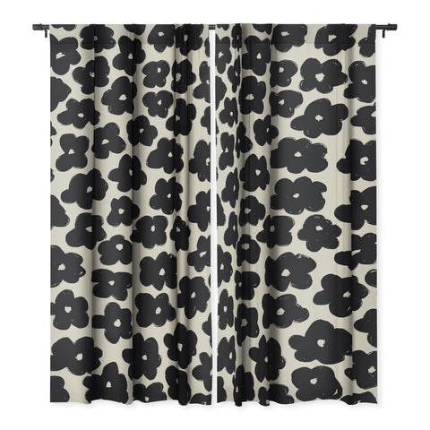 Bohomadic.Studio Black and White Daisy Pattern Blackout Non Repeat