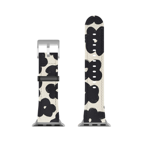 Bohomadic.Studio Black and White Daisy Pattern Apple Watch Band