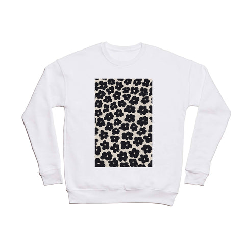 Bohomadic.Studio Black and White Daisy Pattern Crewneck Sweatshirt