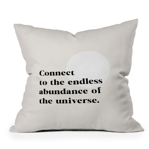 Bohomadic.Studio Connect To The Universe Inspirational Quote Outdoor Throw Pillow