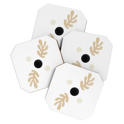 Bohomadic.Studio Linen Leaves Balance Coaster Set