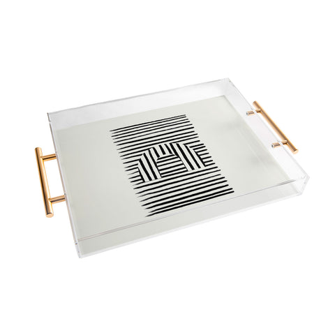 Bohomadic.Studio Minimal Series Black Striped Arch Acrylic Tray