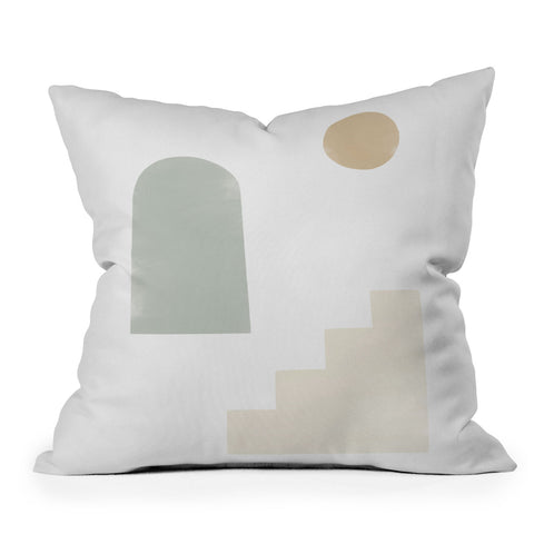 Bohomadic.Studio Sage Cyclades Linen Sun Outdoor Throw Pillow