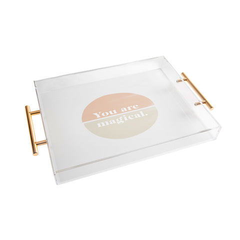 Bohomadic.Studio You Are Magical Soft Pink Acrylic Tray