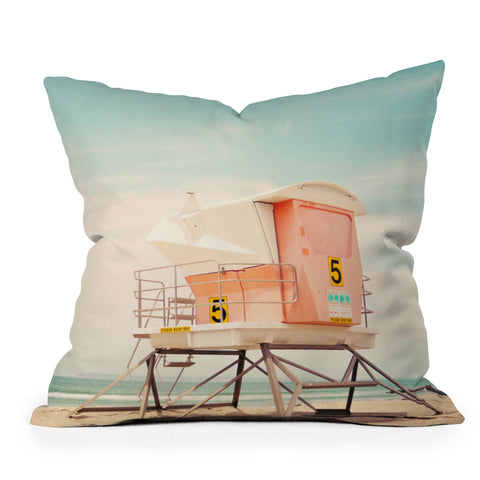 Bree Madden Beach Tower 5 Outdoor Throw Pillow
