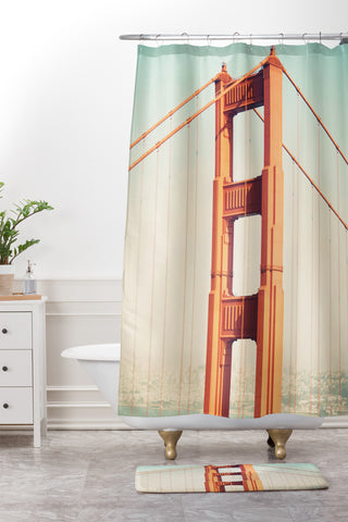 Bree Madden Golden Escape Shower Curtain And Mat