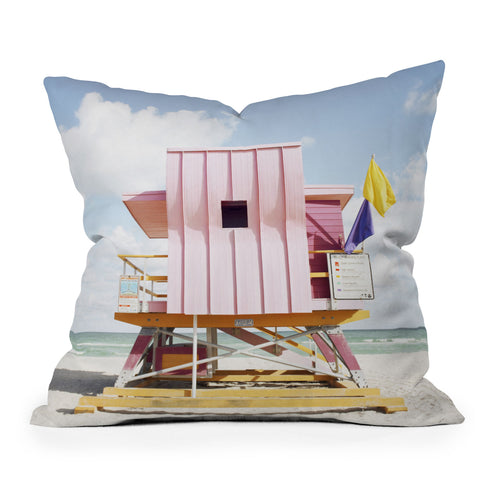 Bree Madden Miami Pink Outdoor Throw Pillow
