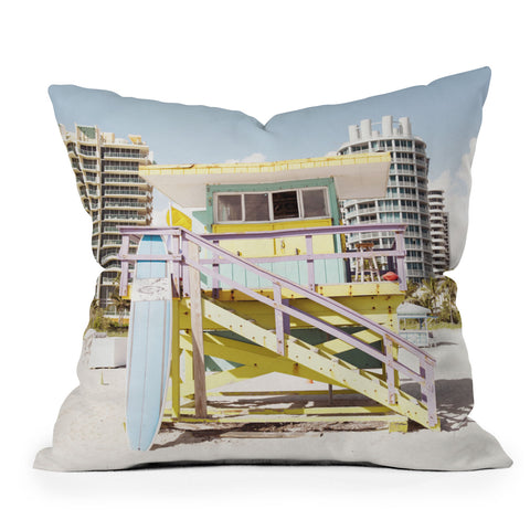 Bree Madden Miami Towers Outdoor Throw Pillow