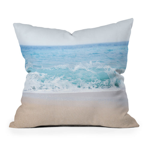 Bree Madden Pale Blue Sea Outdoor Throw Pillow