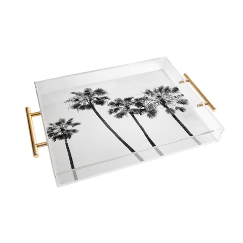 Bree Madden Palm Trees BW Acrylic Tray