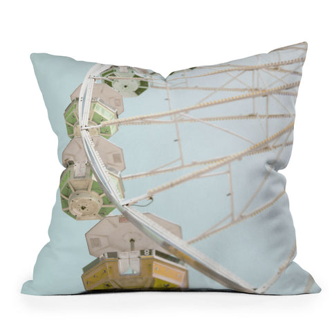 Bree Madden Pastel Ferris Wheel Outdoor Throw Pillow