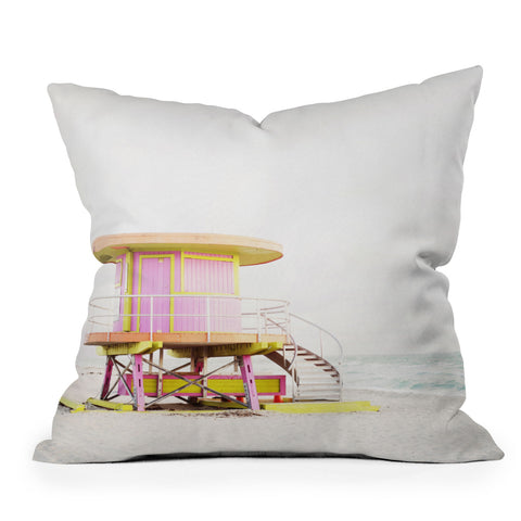 Bree Madden Pink Miami Outdoor Throw Pillow